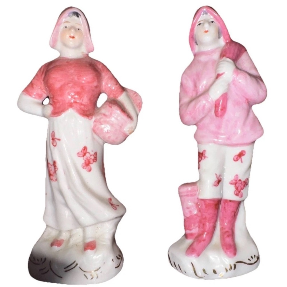 Vintage Porcelain‎ Couple Figurines Man & Women ~ Japan